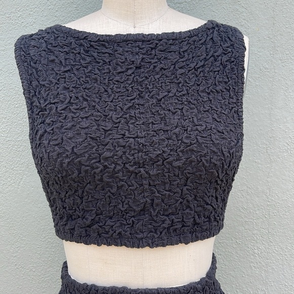 Free People Apple Of My Eye Black Mini Skirt Set - Picture 4 of 9